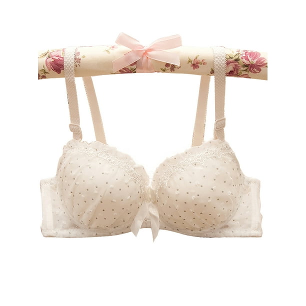 Details about / Girls Soft Cups Comfortable transparent Strap Lightly Padded Striped Push up Bra